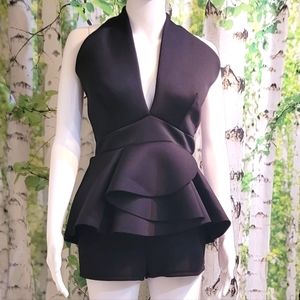 Black halter romper (Clear Your Mind halter romper)